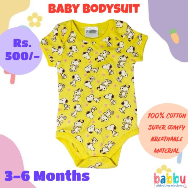 Bodysuits 3-6 Months - Yellow Snoopy