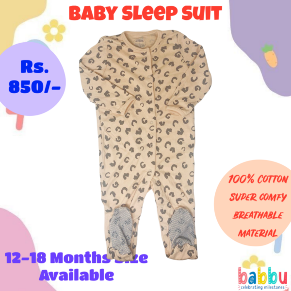 Sleep suits 12-18 Months - Lepard Print