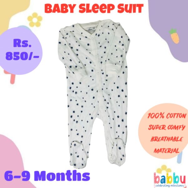 Sleep suits 6-9 Months - Dark Blue Stars