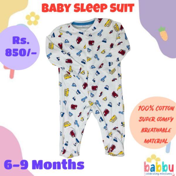 Sleep suits 6-9 Months - Cars