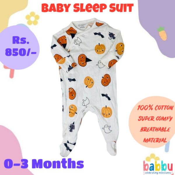 Sleep suits 0-3 Months - Pumpkins
