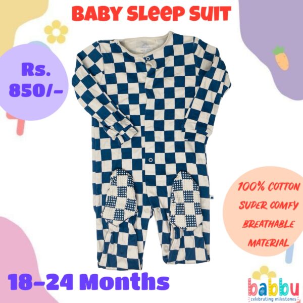 Sleep suits 18-24 Months - Dark Blue Check