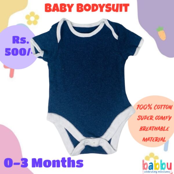 Bodysuits 0-3 Months - Brushed Dark Blue