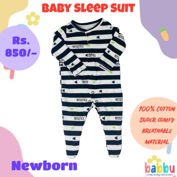 Sleep suits Newborn - Black Stripe Beetlejuice