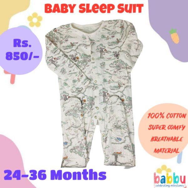 Sleep suits 24-36 Months - Small Phoo Print