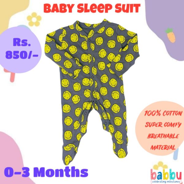Sleep suits 0-3 Months - Yellow Face