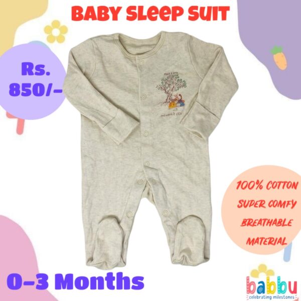 Sleep suits 0-3 Months - Beige Phoo