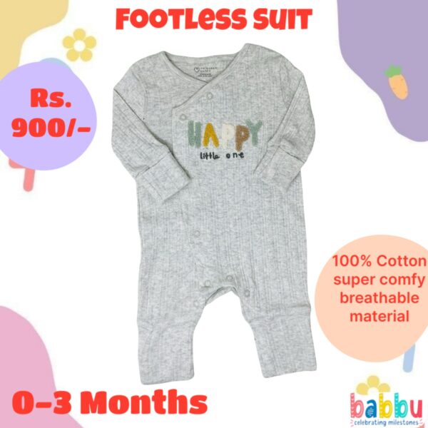 Footless Suit 0-3 Months - Happy Little One